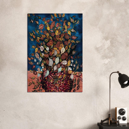 Le Bouquet de Feuilles - Naïve Art Primitivism - Seraphine Louis Brushed Aluminum Print - 70x100 cm / 28x40 inches | Seraphine Louis Aluminum Print | Seraphine Louis Prints