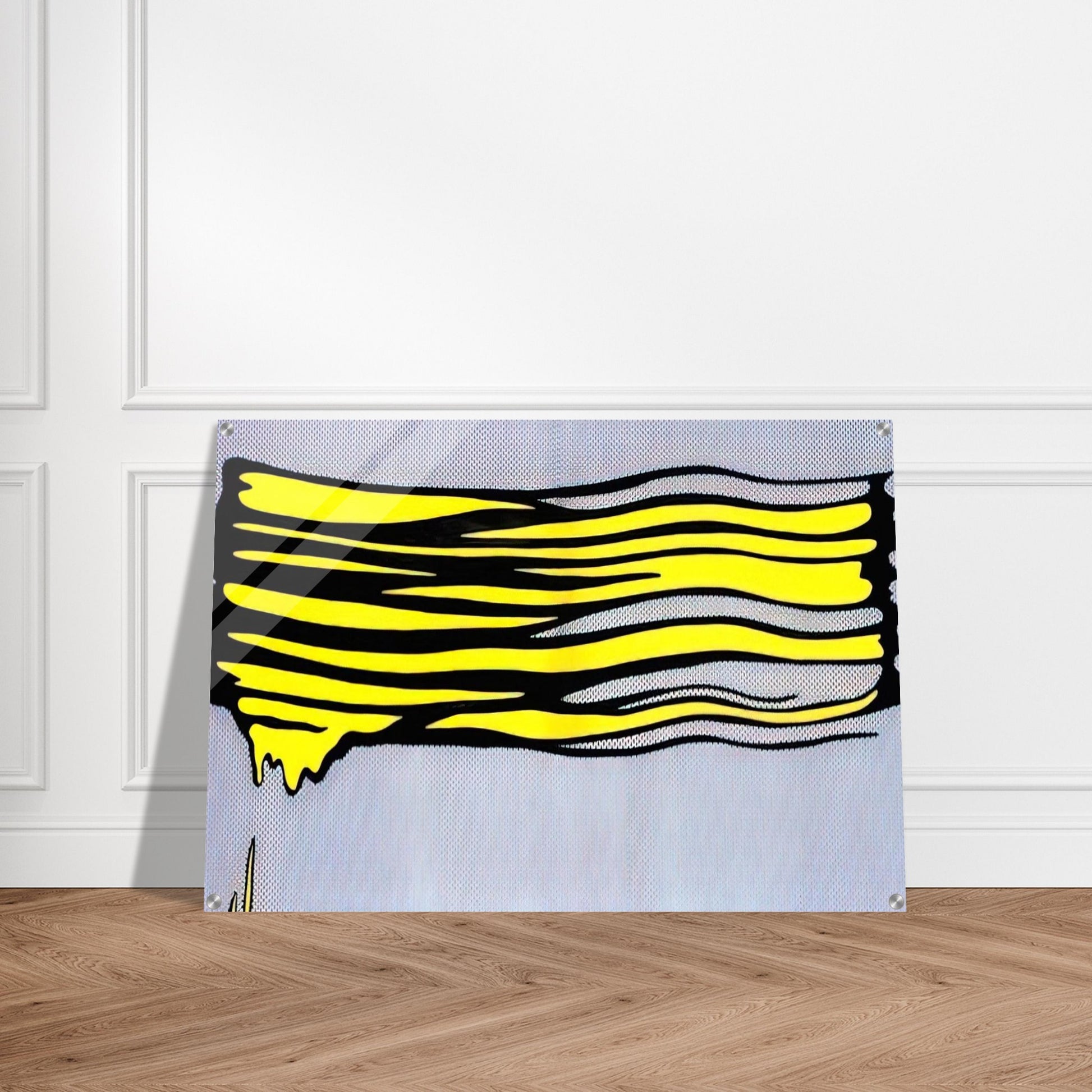 YELLOW BRUSHSTROKE II 1965 - Roy Lichtenstein Acrylic Print - 70x100 cm / 28x40″ inches