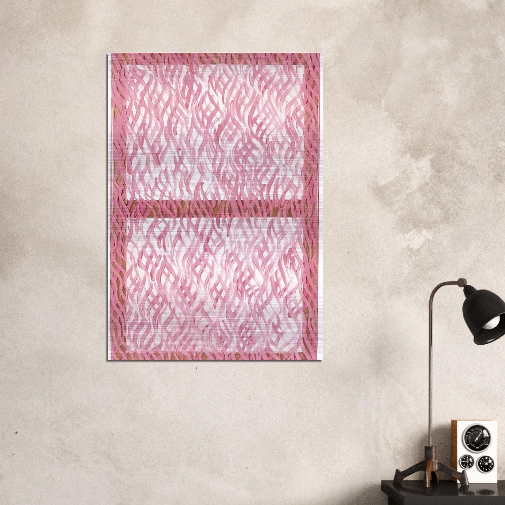 Segni rosa - 1967 - Carla Accardi Brushed Aluminum Print - 70x100 cm / 28x40 inches | Carla Accardi Aluminum Print | Carla Accardi Prints