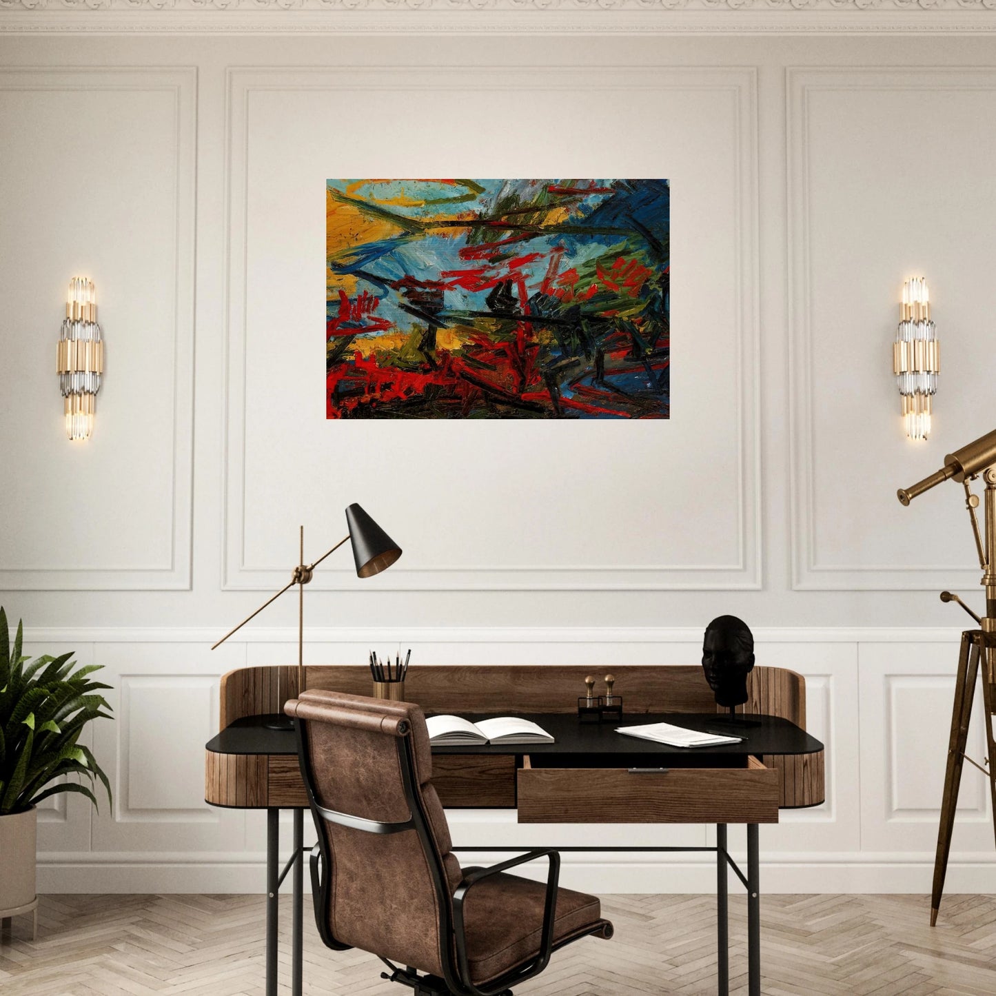 BACCHUS AND ARIADNE - Frank Auerbach Brushed Aluminum Print - 70x100 cm / 28x40 inches | Frank Auerbach Aluminum Print | Frank Auerbach Prints