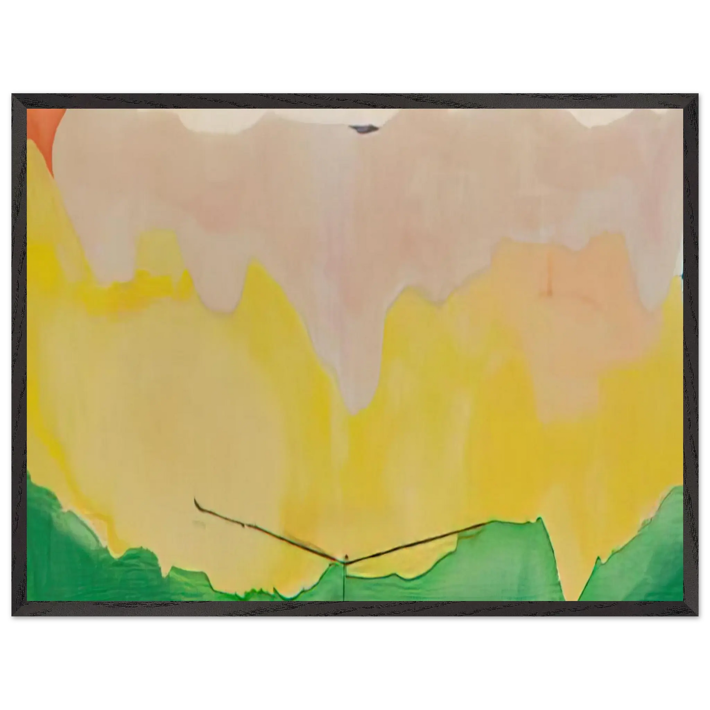 Helen Frankenthaler - Boulevard - 1973 Wall art - 45x60 cm / 18x24 Inches - Premium Wooden Framed Poster With Fine Art Paper - Black frame