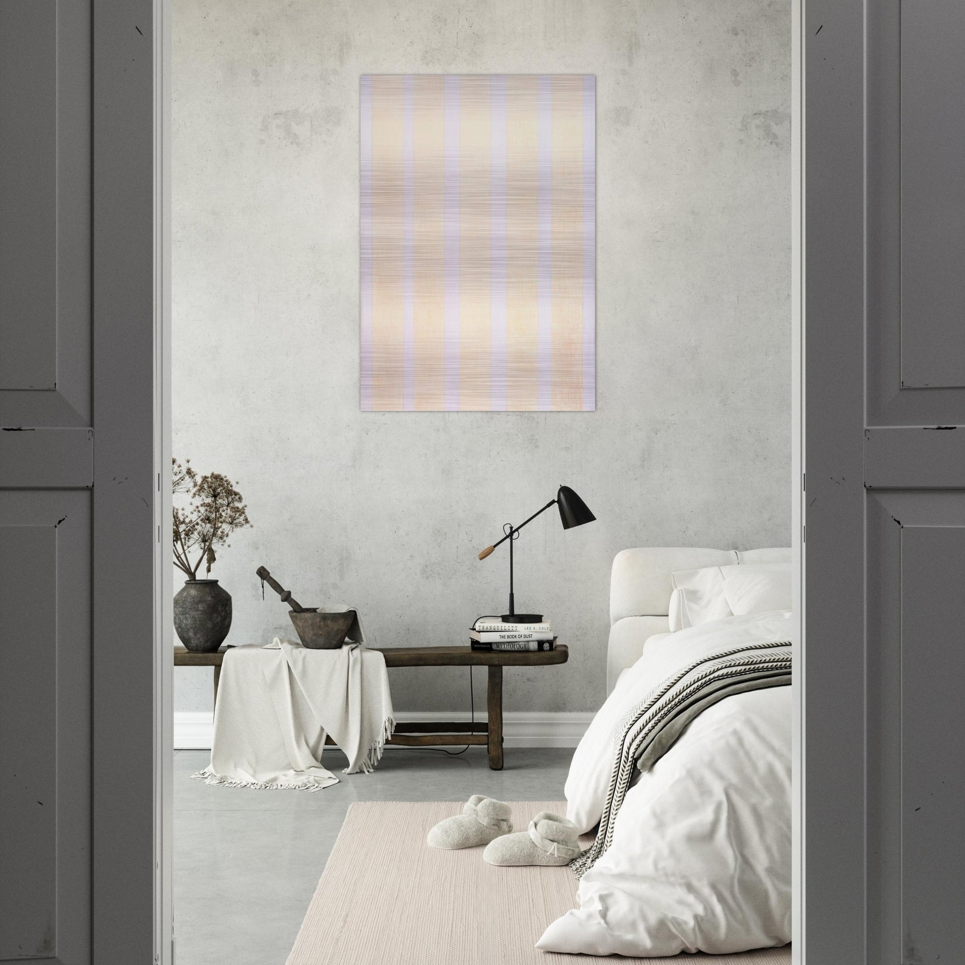 Untitled Number 5 - Agnes Martin Brushed Aluminum Print - 70x100 cm / 28x40 inches | Agnes Martin Aluminum Print | Agnes Martin Prints