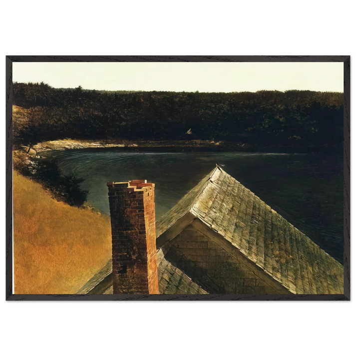 END OF OLSONS - Andrew Wyeth 70x100 cm / 28x40 inches Framed Art Print – Black Wooden Frame