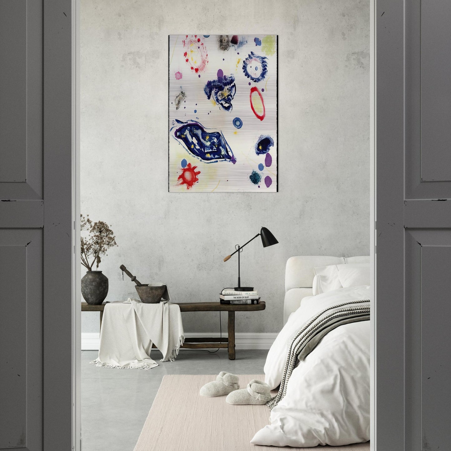 Untitled #1 - Sam Francis Brushed Aluminum Print - 70x100 cm / 28x40 inches | Sam Francis Aluminum Print | Sam Francis Prints