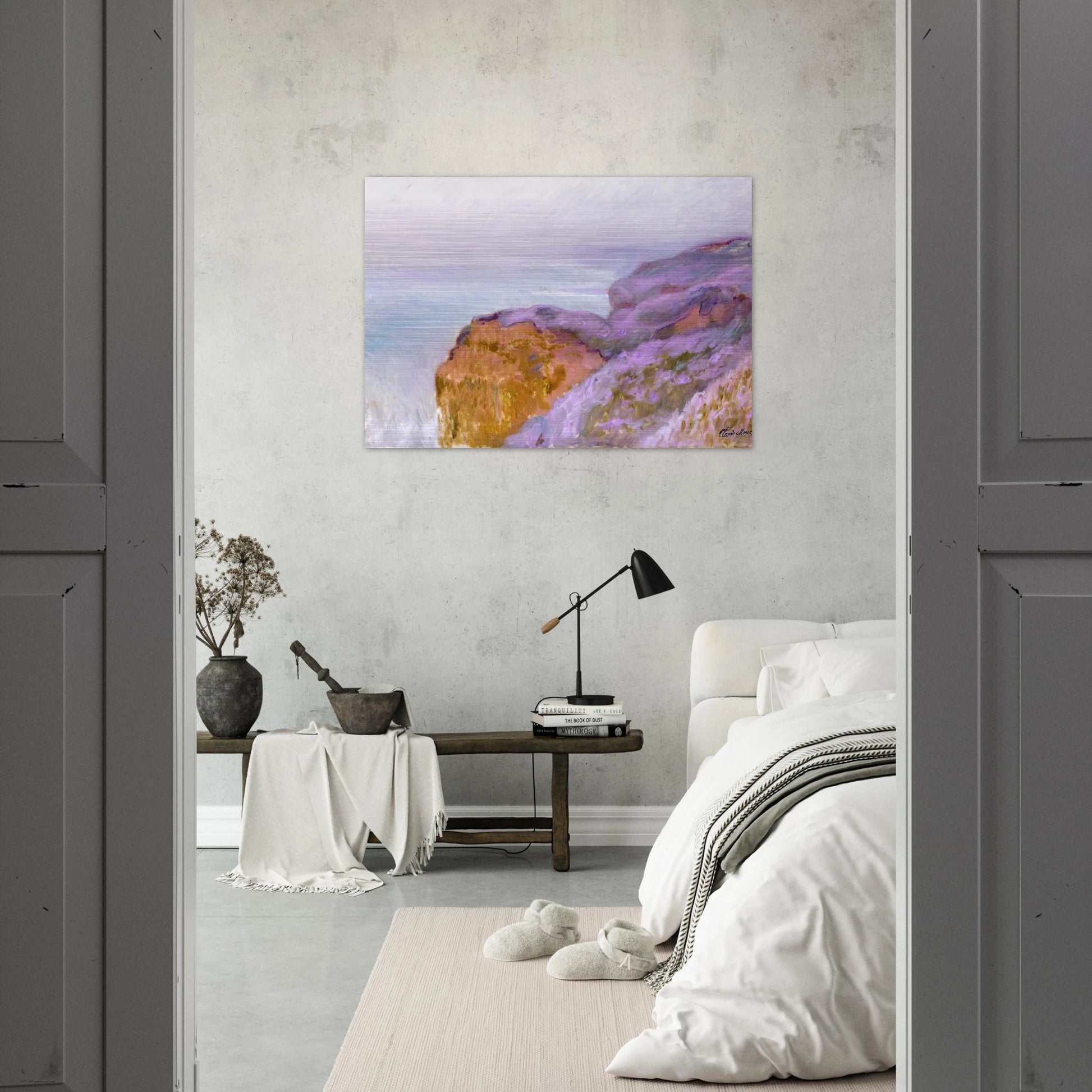 At Val Saint-Nicolas, near Dieppe - claude monet Brushed Aluminum Print - 70x100 cm / 28x40 inches | claude monet Aluminum Print | claude monet Prints