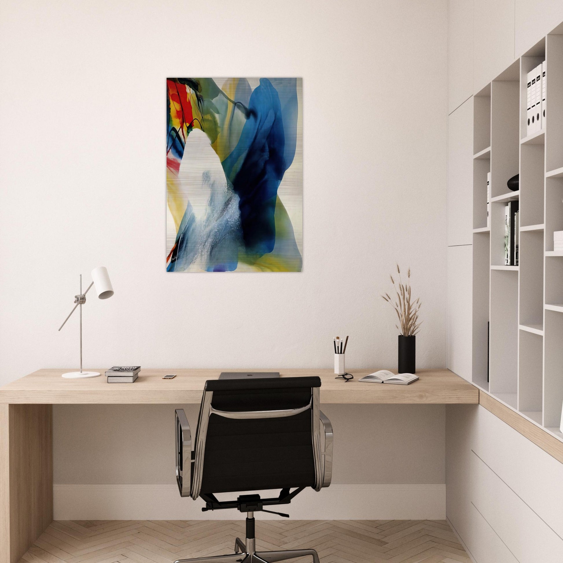 Phenomena Graced by Three - Paul Jenkins Brushed Aluminum Print - 70x100 cm / 28x40 inches | Paul Jenkins Aluminum Print | Paul Jenkins Prints