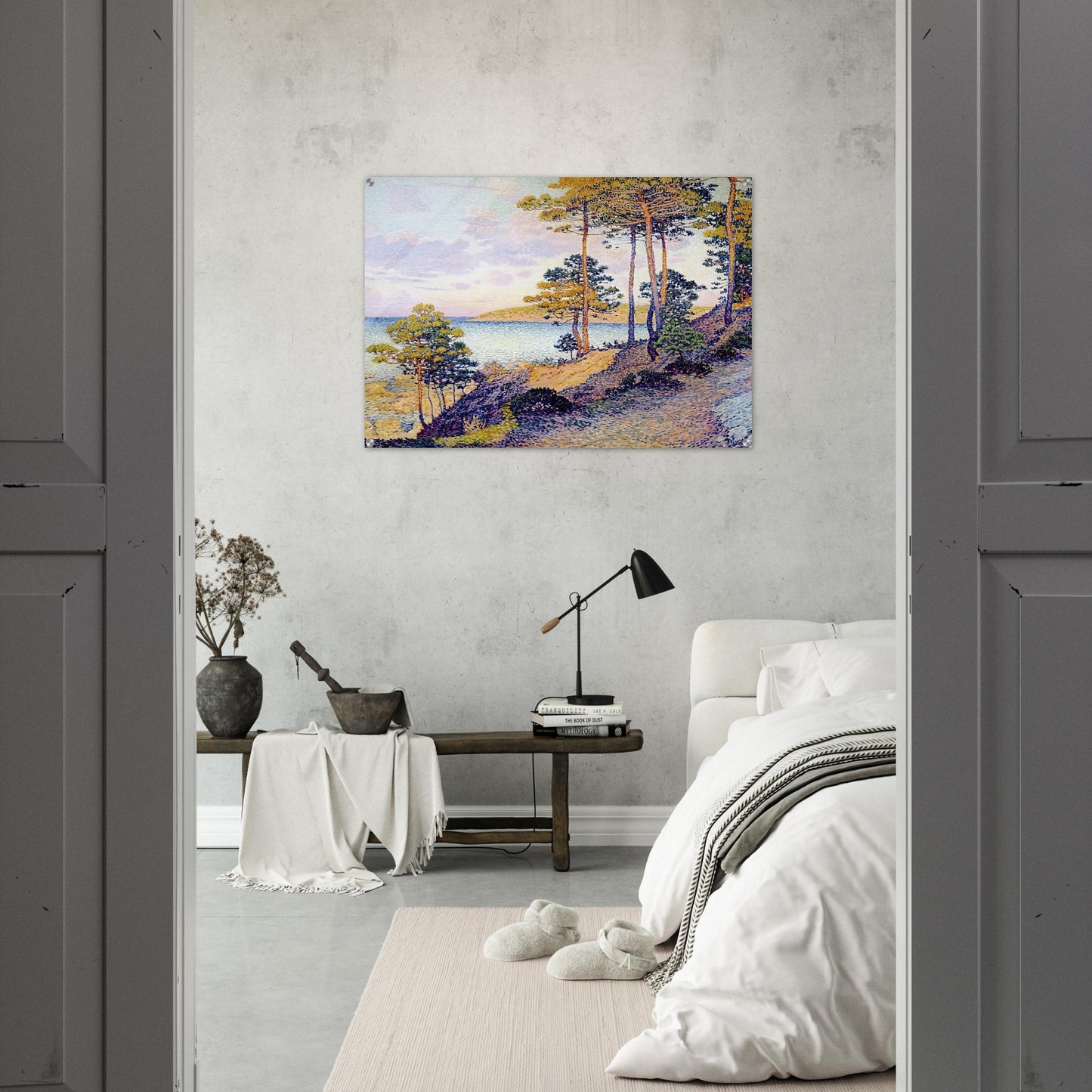 THE POINTE ST PIERRE AT ST TROPEZ 1896 - Theo van Rysselberghe Acrylic Print - 70x100 cm / 28x40″ inches | Theo van Rysselberghe Wall Art | Theo van Rysselberghe Prints