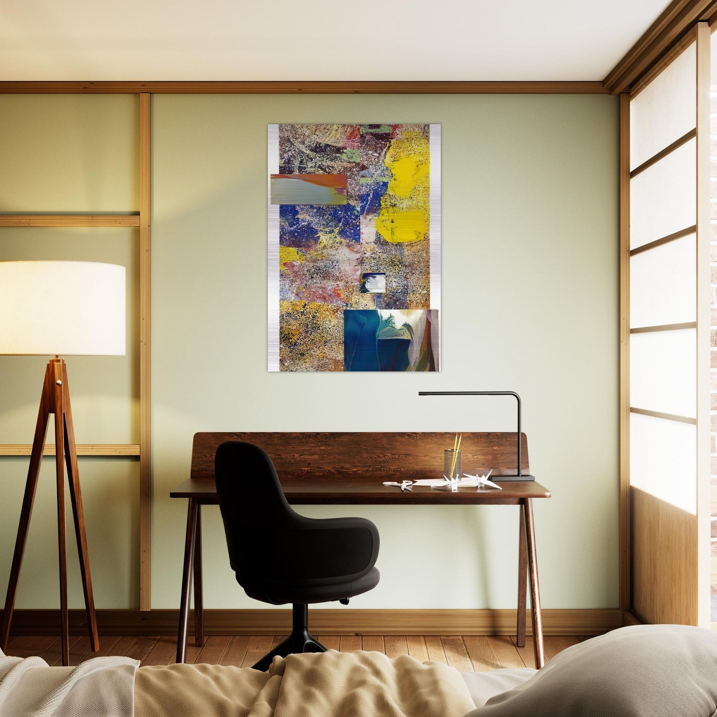 Remembering Girls Ajar - Sam Gilliam Brushed Aluminum Print - 70x100 cm / 28x40 inches | Sam Gilliam Aluminum Print | Sam Gilliam Prints