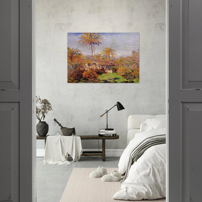 Small Country Farm in Bordighera - claude monet Brushed Aluminum Print - 70x100 cm / 28x40 inches | claude monet Aluminum Print | claude monet Prints