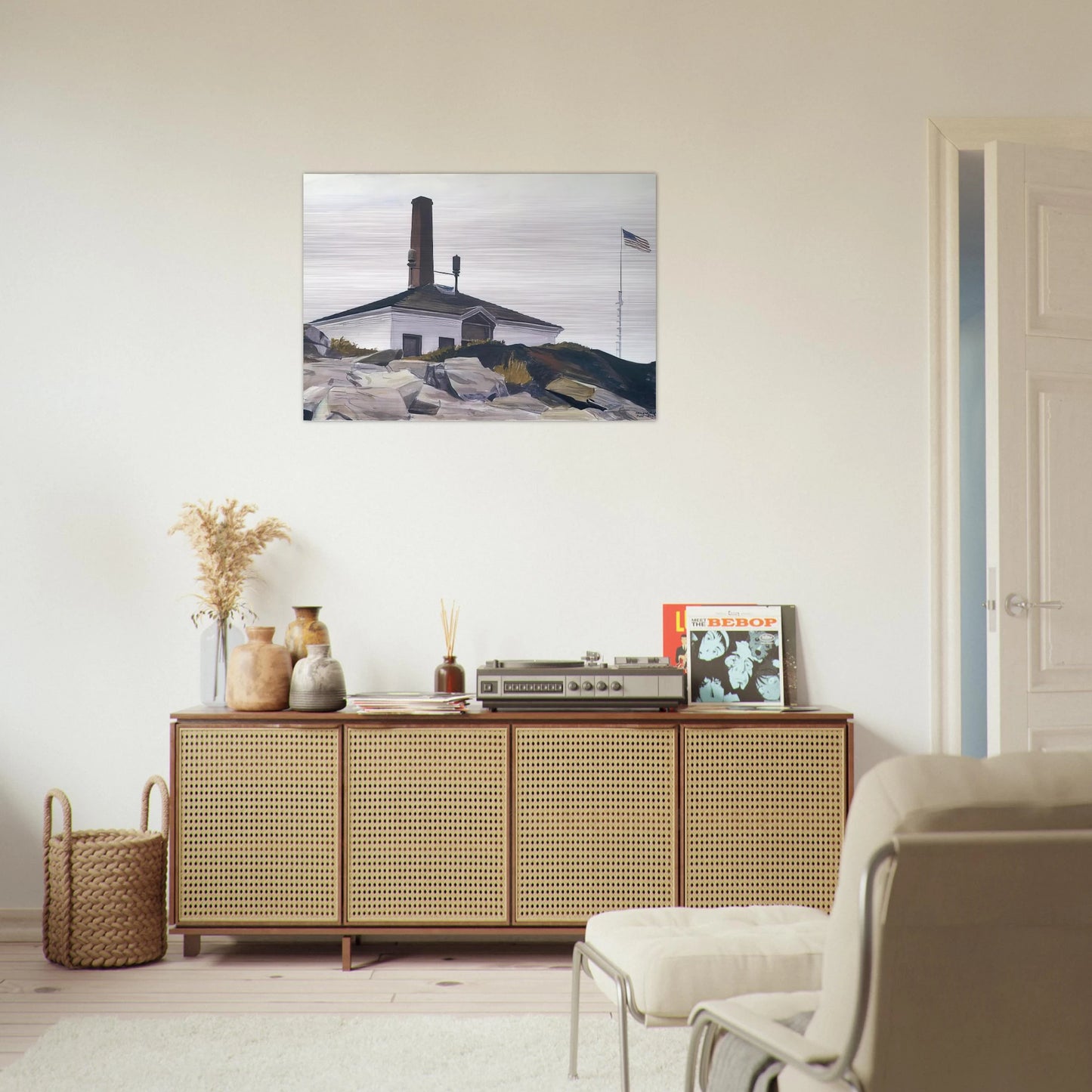 House of the Foghorn, I - Edward Hopper Brushed Aluminum Print - 70x100 cm / 28x40 inches | Edward Hopper Aluminum Print | Edward Hopper Prints