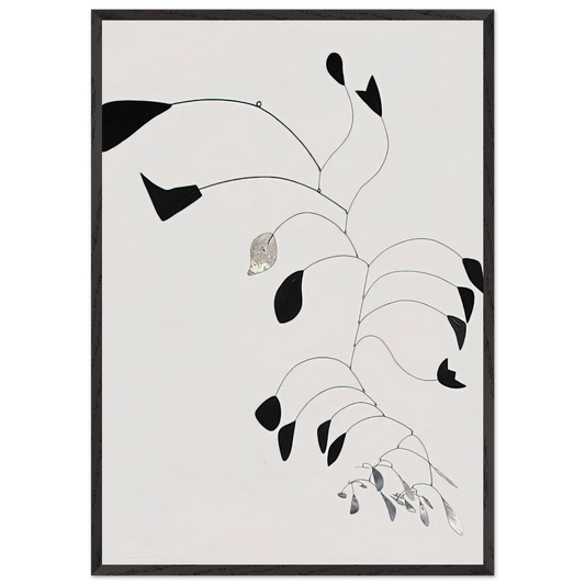 ARC OF PETALS 1941 - Alexander Calder 70x100 cm / 28x40 inches Framed Art Print – Black Wooden Frame