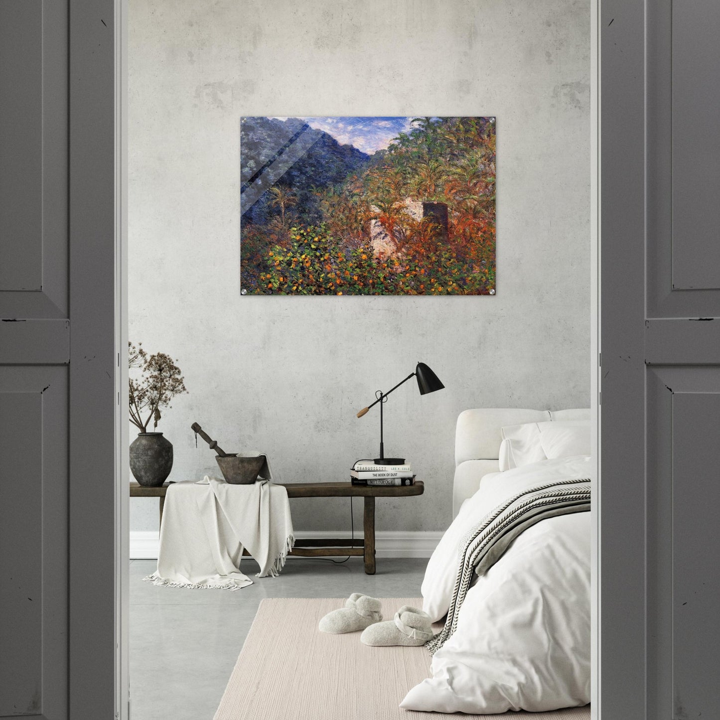 The Valley of Sasso, Blue Effect - claude monet Acrylic Print - 70x100 cm / 28x40″ inches