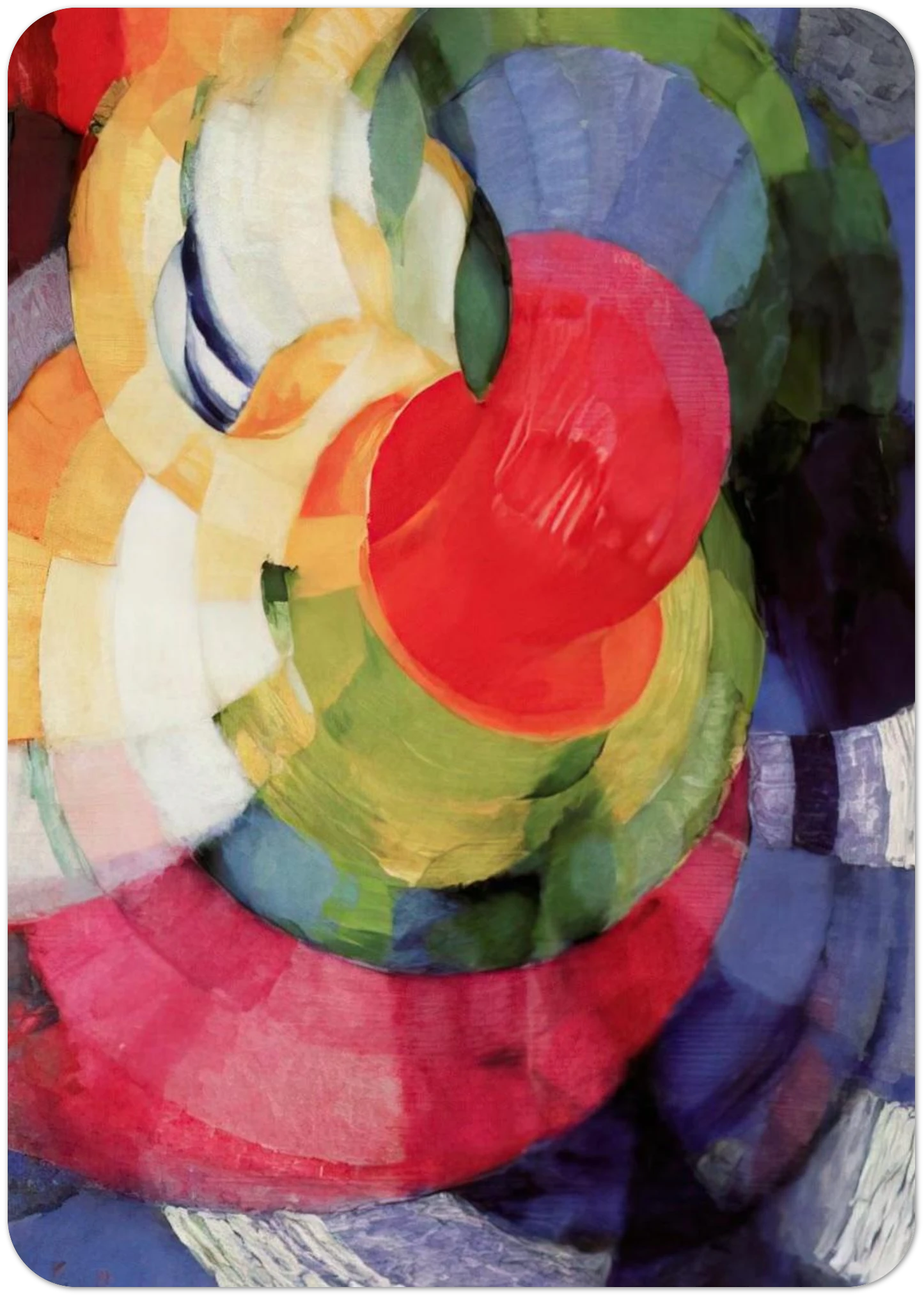 Disks of Newton, Study for Fugue in Two Colors By Frantisek Kupka Pack of 10 Post Cards | Frantisek Kupka Post Cards | A6 (10.5 x 14.8 cm) - 4.1 x 5.8 inches