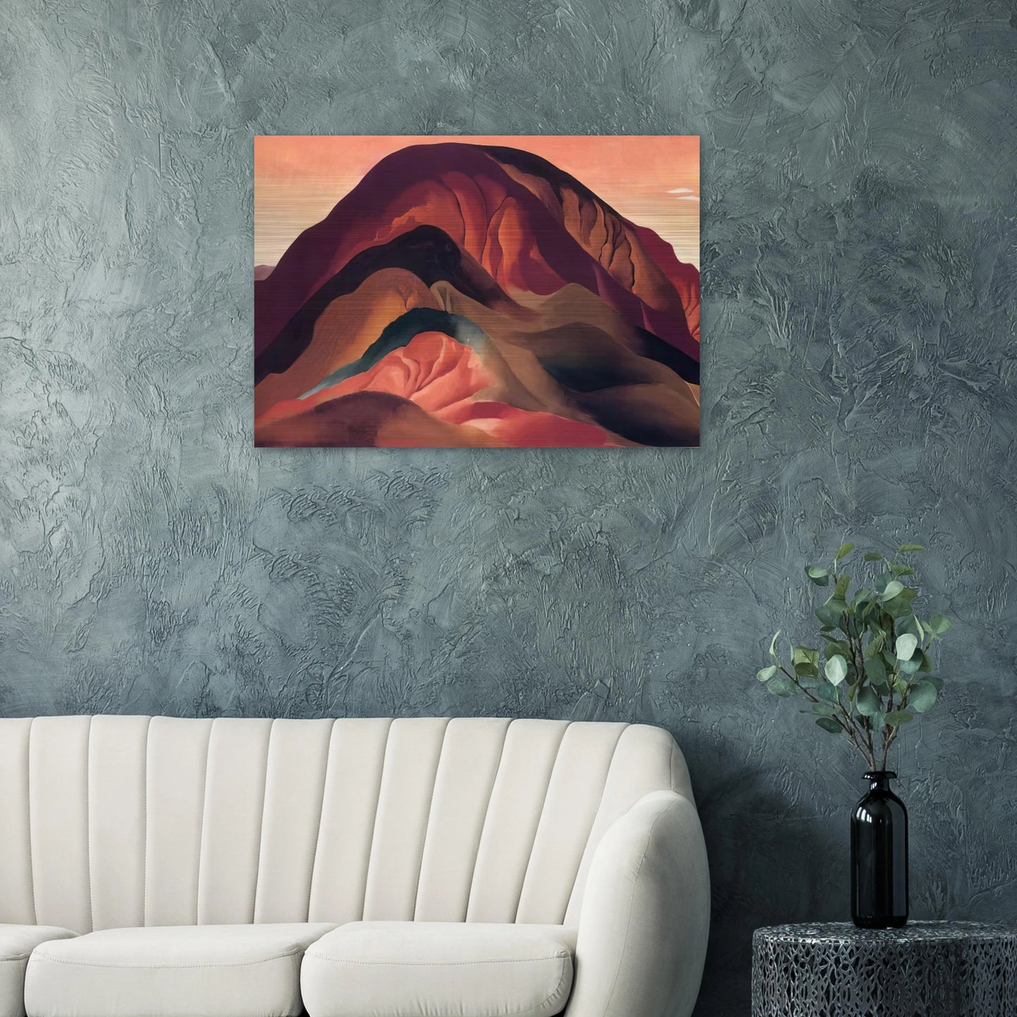 Rust Red Hills - Georgia O'Keeffe Brushed Aluminum Print - 70x100 cm / 28x40 inches | Georgia O'Keeffe Aluminum Print | Georgia O'Keeffe Prints
