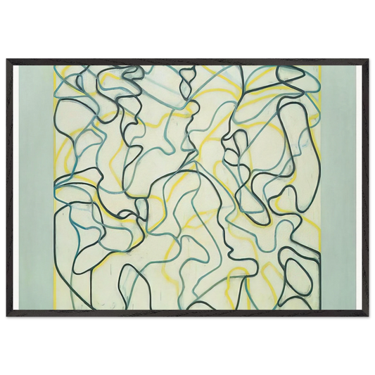 Second Letter Zen Spring - 2009 - Brice Marden 70x100 cm / 28x40 inches Framed Art Print – Black Wooden Frame