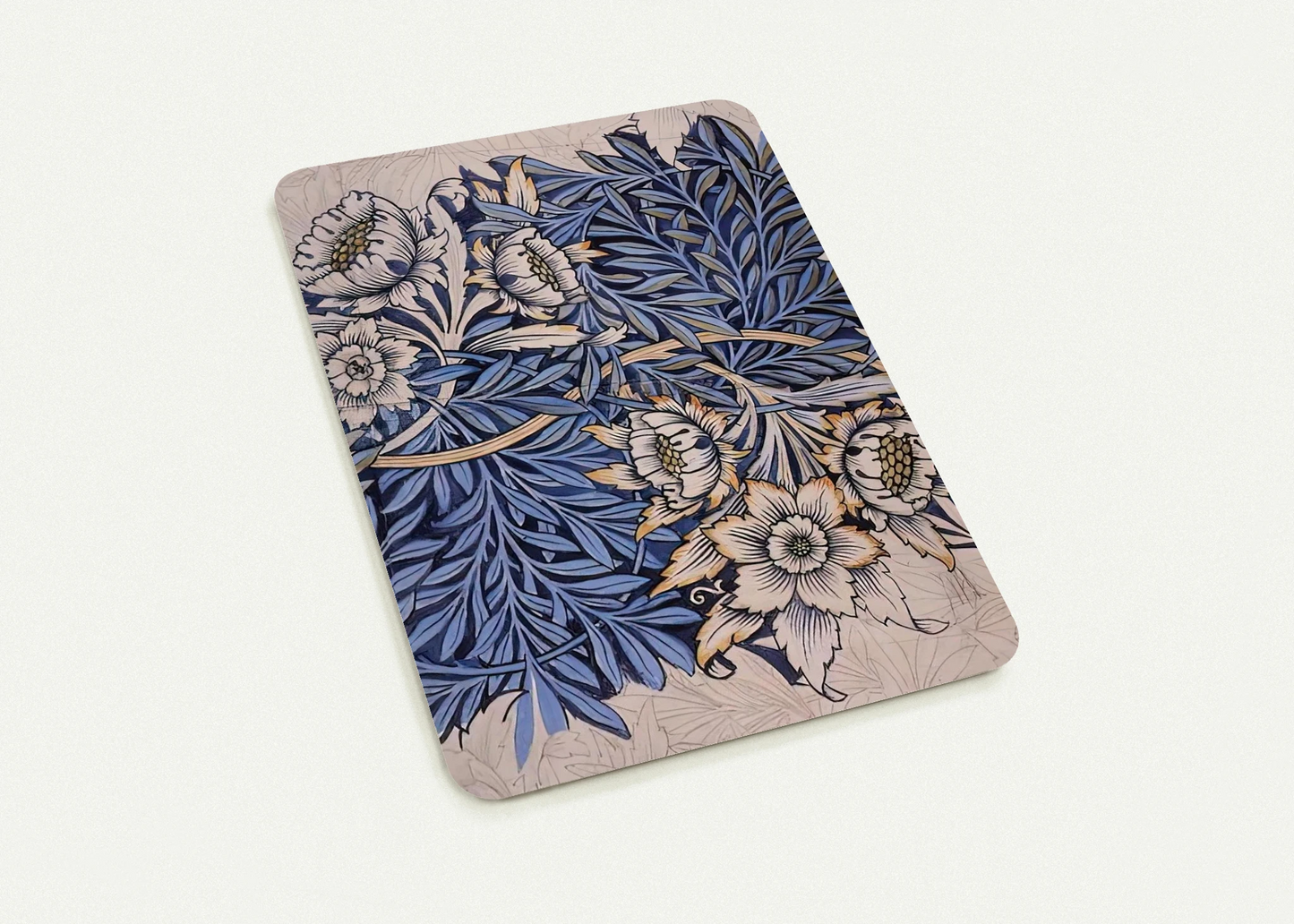 DESIGN FOR TULIP AND WILLOW INDIGO DISCHARGE WOOD BLOCK PRINTED FABRIC 1873 By William Morris Pack of 10 Post Cards | William Morris Post Cards | A6 (10.5 x 14.8 cm) - 4.1 x 5.8 inches