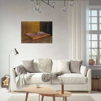 EYES ON THE TABLE 1938 - Remedios Varo Brushed Aluminum Print - 70x100 cm / 28x40 inches | Remedios Varo Aluminum Print | Remedios Varo Prints
