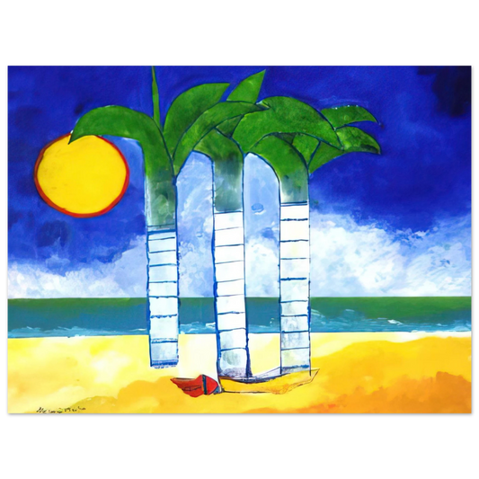 Aldemir Martins - Paisagem - NaÃ¯ve Art Primitivism  75x100 cm / 30x40inches Fine Art Poster