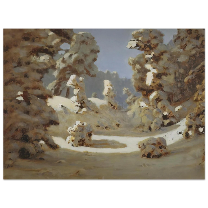 Arkhyp Kuindzhi - Winter. Sunlight on The Hoar Frost  75x100 cm / 30x40inches Fine Art Poster