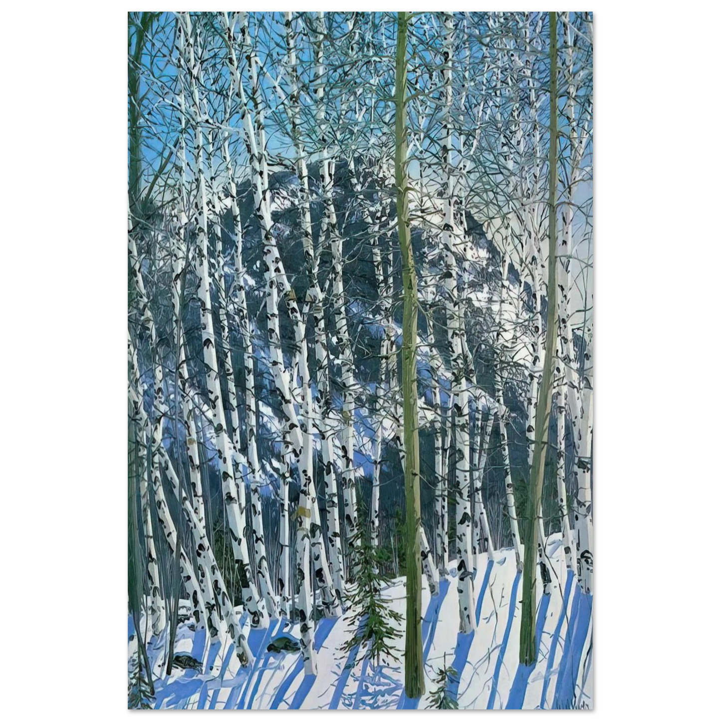 Birches - 2005 - Neil Welliver Art Prints - 100x150 cm / 40x60″ inches | Neil Welliver Poster | Neil Welliver Prints