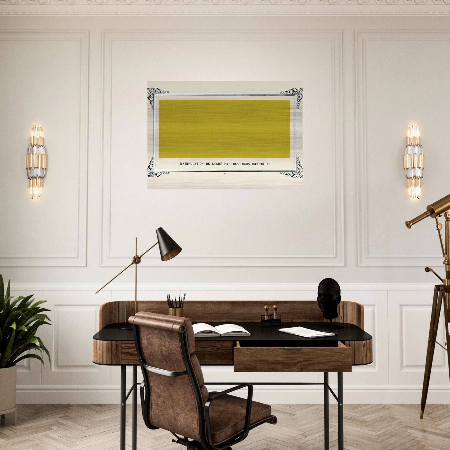 Jaundiced Cuckolds Handling Ochre - Alphonse Allais Brushed Aluminum Print - 70x100 cm / 28x40 inches | Alphonse Allais Aluminum Print | Alphonse Allais Prints