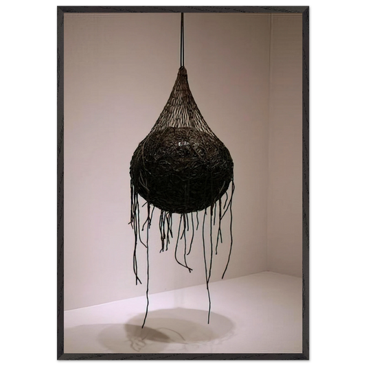 VERTIGINOUS DETOUR - Eva Hesse 70x100 cm / 28x40 inches Framed Art Print – Black Wooden Frame