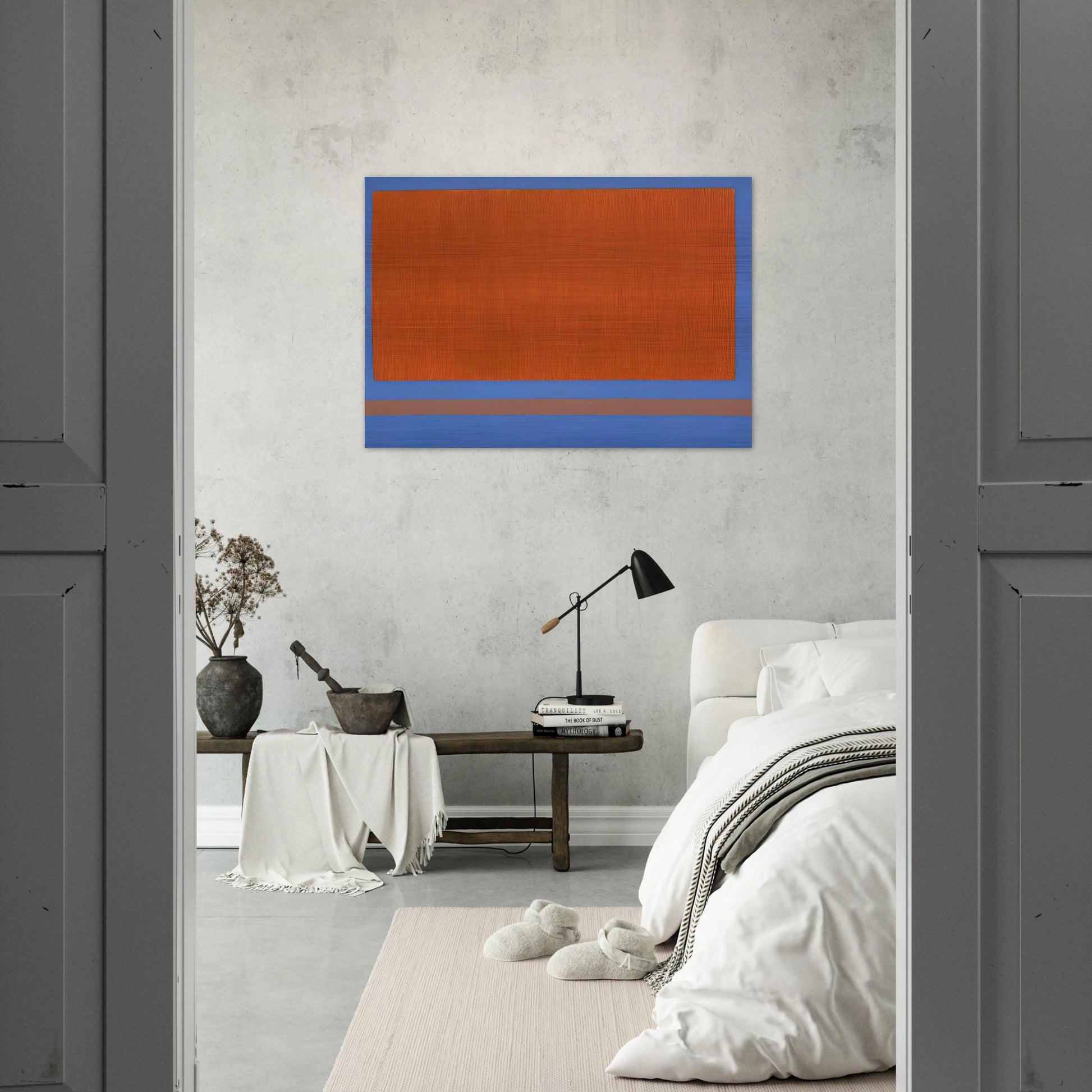 Classic Yellow Sun-Box - 1968 - Theodoros Stamos Brushed Aluminum Print - 70x100 cm / 28x40 inches | Theodoros Stamos Aluminum Print | Theodoros Stamos Prints