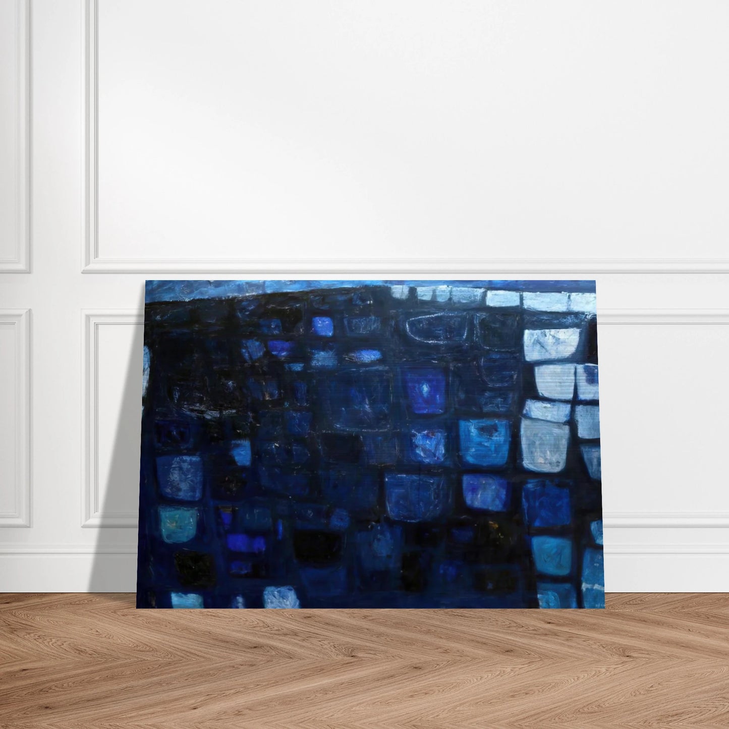 Blue Abstract - 1959 - William Scott Brushed Aluminum Print - 70x100 cm / 28x40 inches | William Scott Aluminum Print | William Scott Prints