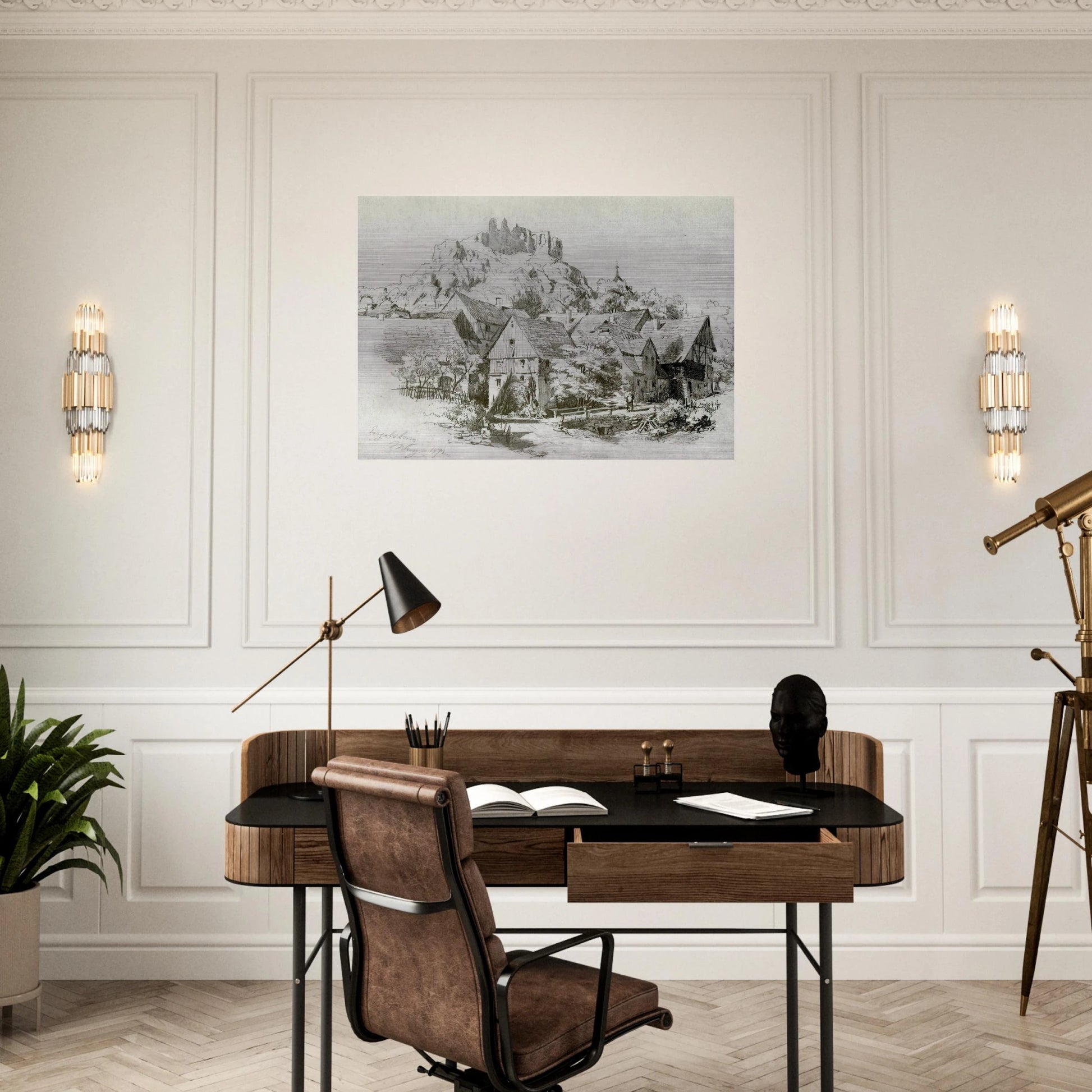 Engelsburg - John Singer Sargent Brushed Aluminum Print - 70x100 cm / 28x40 inches | John Singer Sargent Aluminum Print | John Singer Sargent Prints