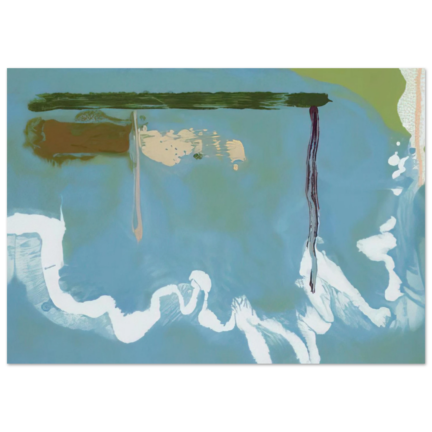 Helen Frankenthaler - Skywriting - 1997 Wall art - A3 (29.7 x 42  cm) - Premium Wooden Framed Poster With Fine Art Paper-canvas - White frame