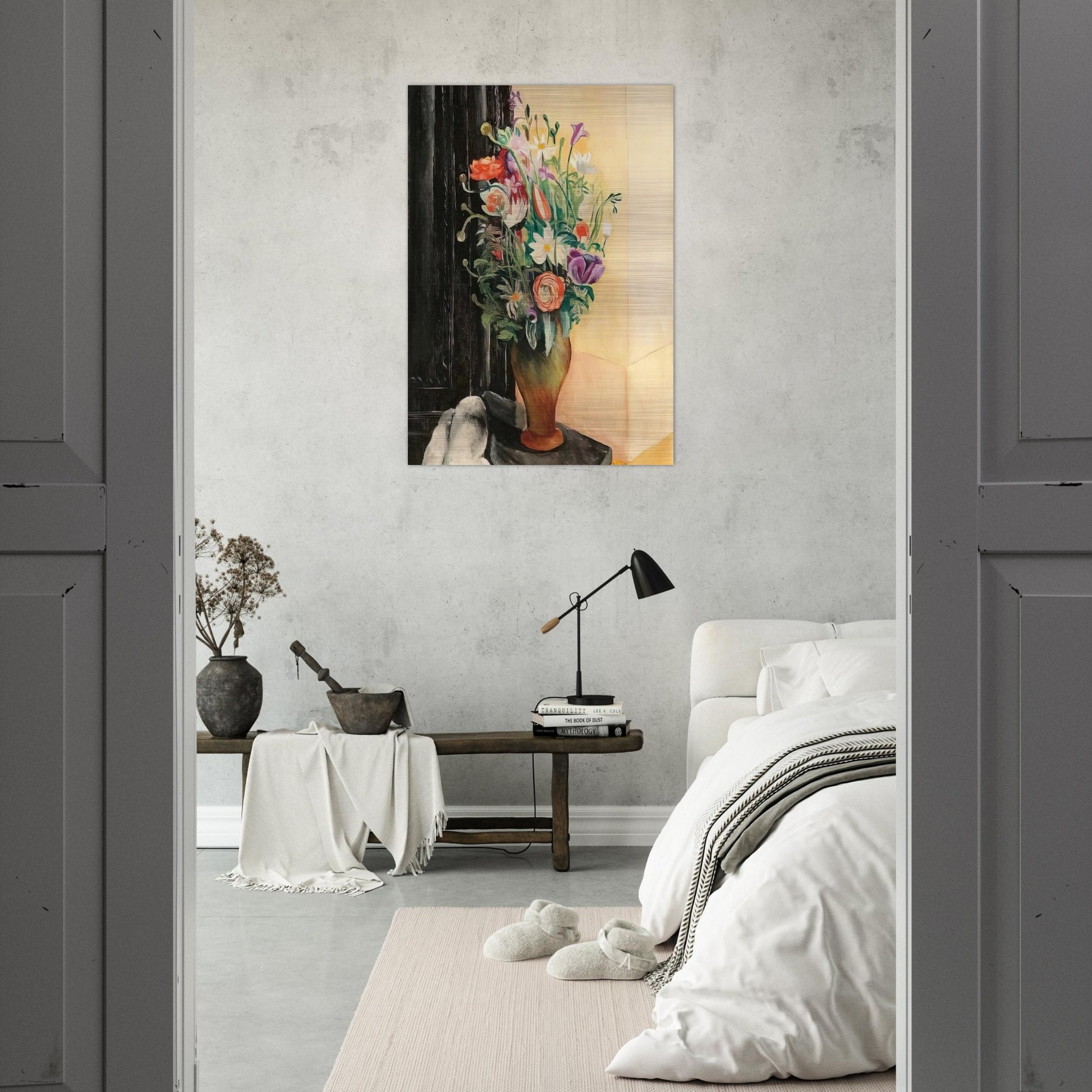 FLOWERS 1919 - Moise Kisling Brushed Aluminum Print - 70x100 cm / 28x40 inches | Moise Kisling Aluminum Print | Moise Kisling Prints