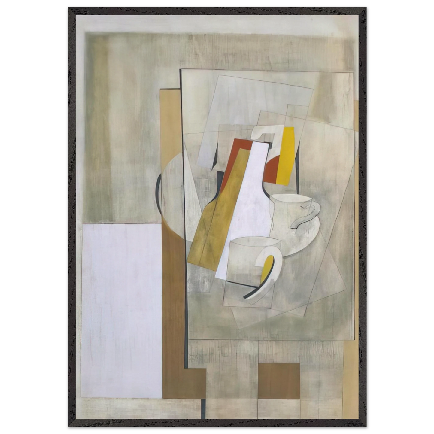 1945 still life - 1945 - Ben Nicholson 70x100 cm / 28x40 inches Framed Art Print – Black Wooden Frame