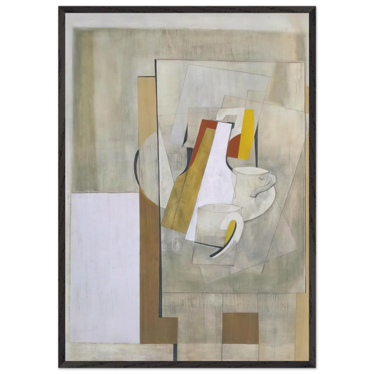 1945 still life - 1945 - Ben Nicholson 70x100 cm / 28x40 inches Framed Art Print – Black Wooden Frame