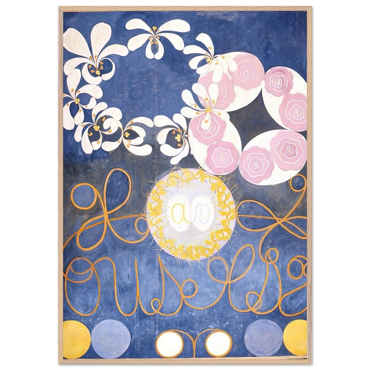 Hilma af Klint - THE TEN LARGEST 1907 Wall art - 60x80 cm / 24x32 inches - Premium Wooden Framed Poster With Fine Art Paper - Black frame