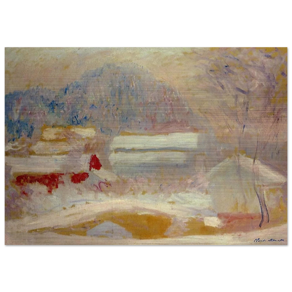 Norwegian Landscape, Sandviken - claude monet Brushed Aluminum Print - 70x100 cm / 28x40 inches | claude monet Aluminum Print | claude monet Prints