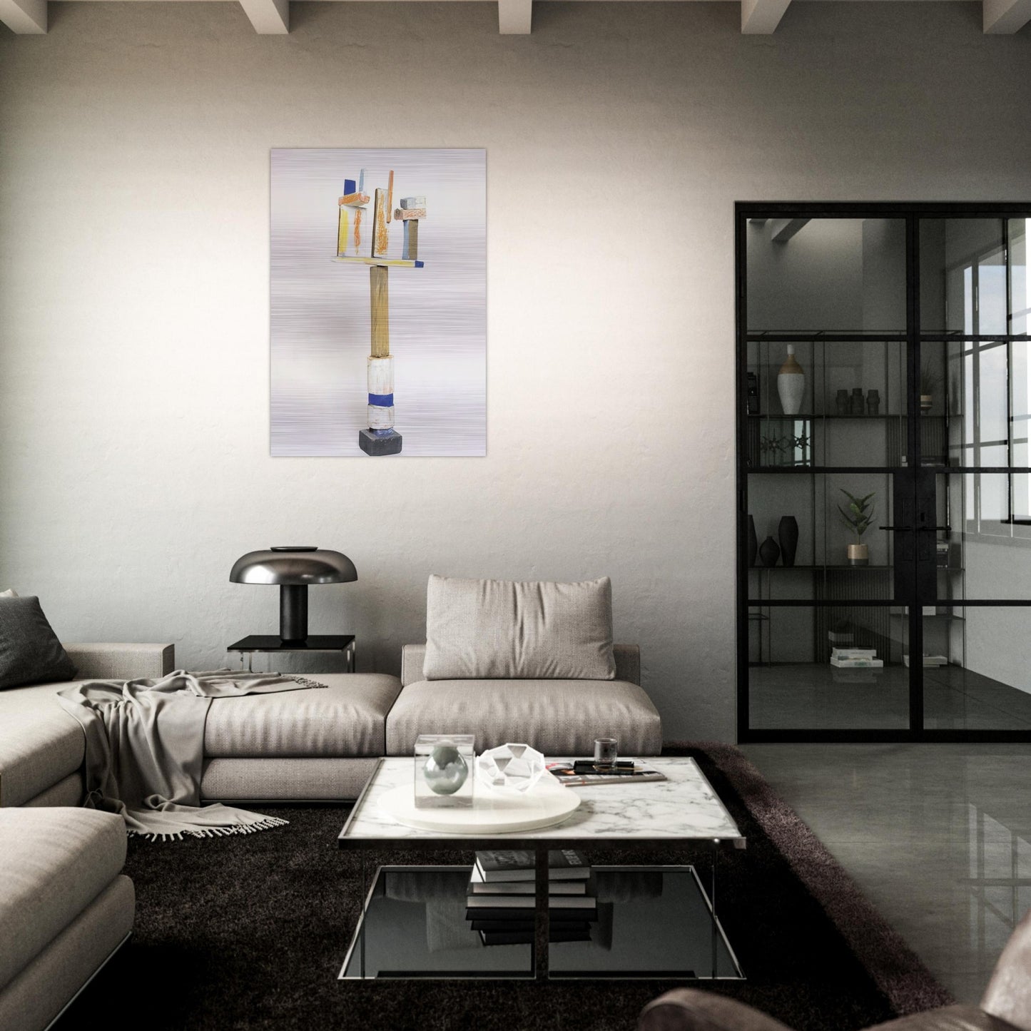 DIVERTIMENTO 1995 1 - Esteban Vicente Brushed Aluminum Print - 70x100 cm / 28x40 inches | Esteban Vicente Aluminum Print | Esteban Vicente Prints