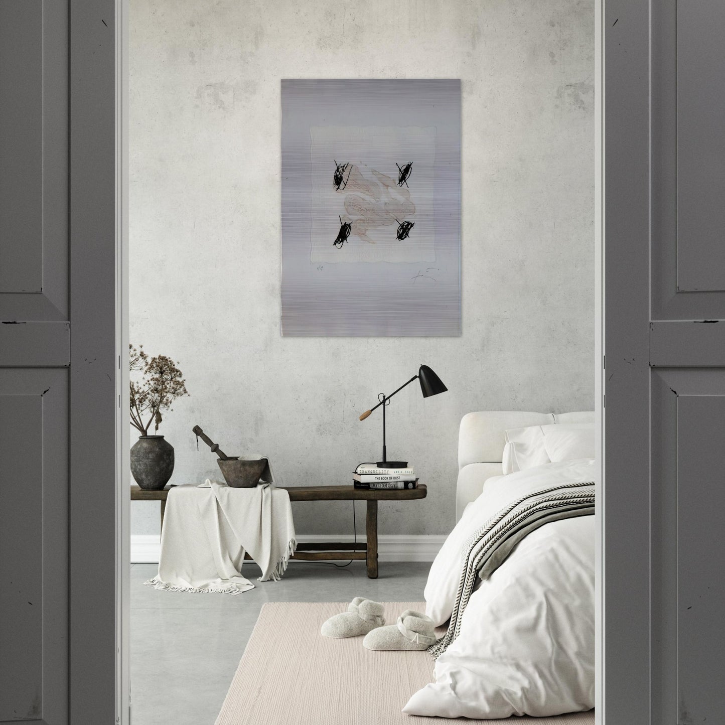 PETRIFICADA PETRIFICANTE II 1978 - Antoni Tapies Brushed Aluminum Print - 70x100 cm / 28x40 inches | Antoni Tapies Aluminum Print | Antoni Tapies Prints
