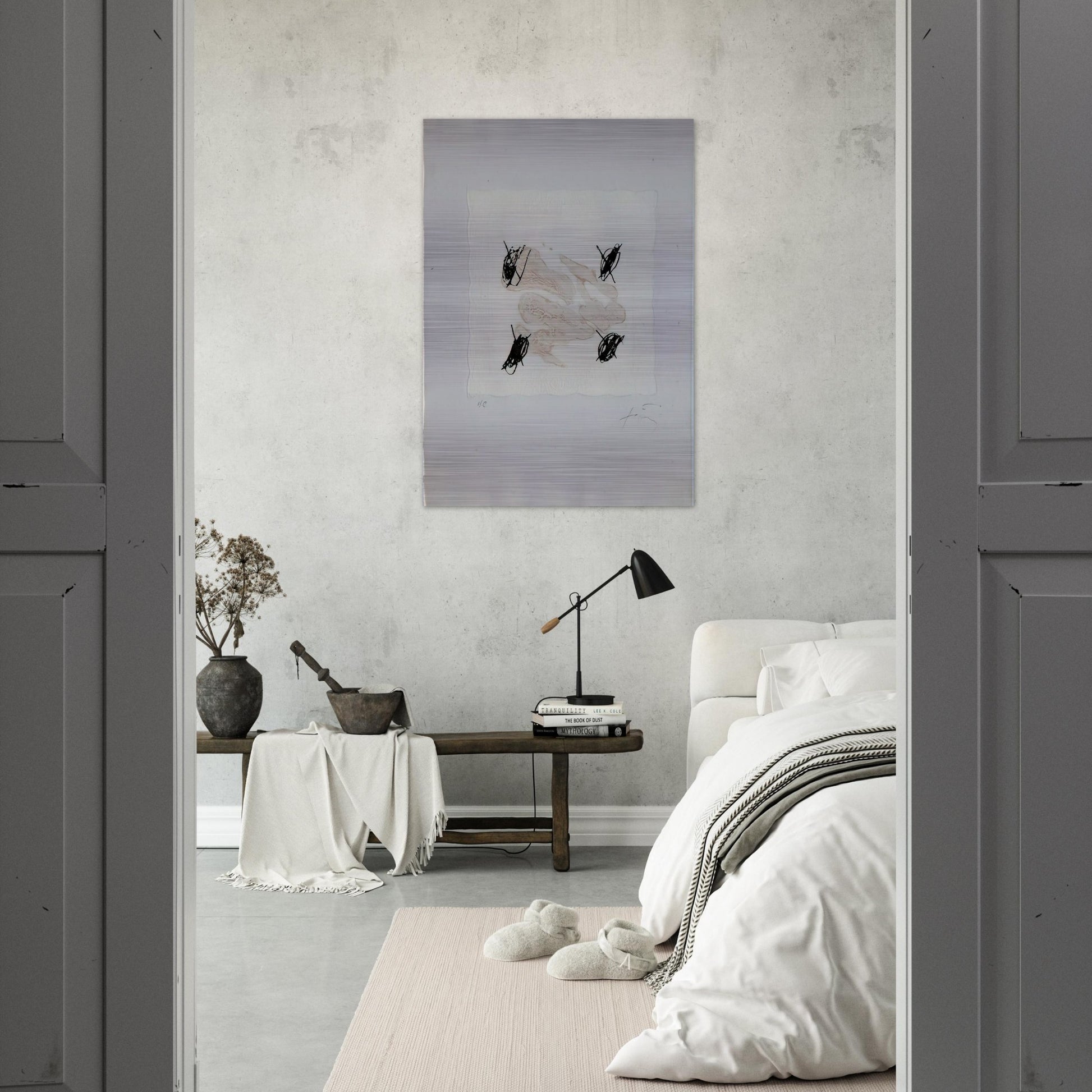 PETRIFICADA PETRIFICANTE II 1978 - Antoni Tapies Brushed Aluminum Print - 70x100 cm / 28x40 inches | Antoni Tapies Aluminum Print | Antoni Tapies Prints