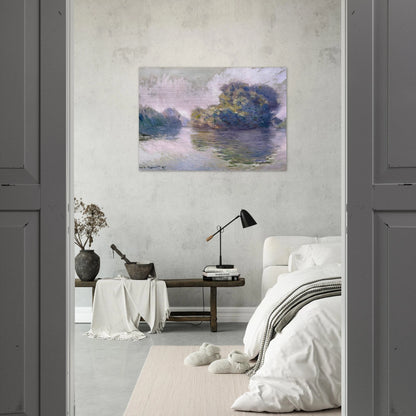 Islands at Port-Villez - claude monet Brushed Aluminum Print - 70x100 cm / 28x40 inches | claude monet Aluminum Print | claude monet Prints