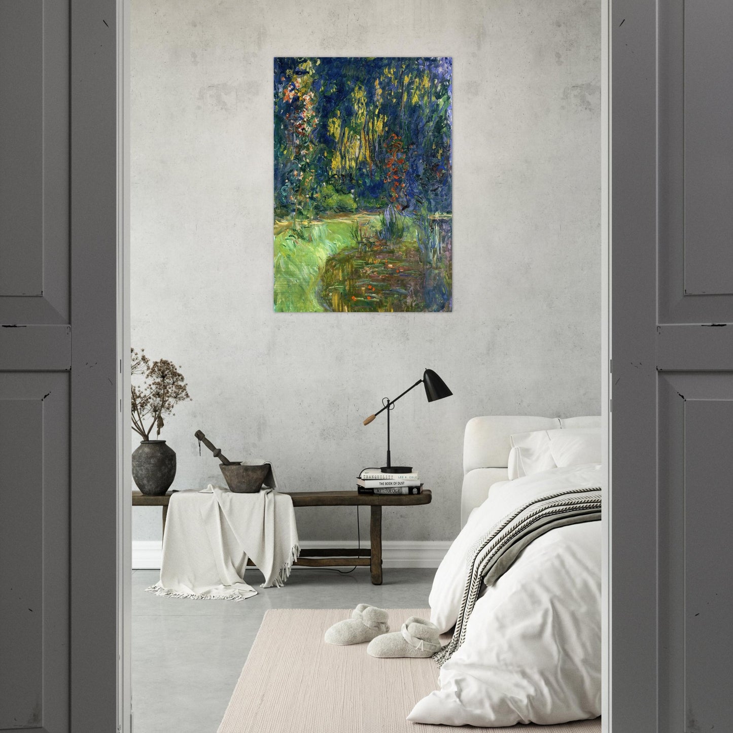 Water Lily Pond at Giverny - claude monet Brushed Aluminum Print - 70x100 cm / 28x40 inches | claude monet Aluminum Print | claude monet Prints