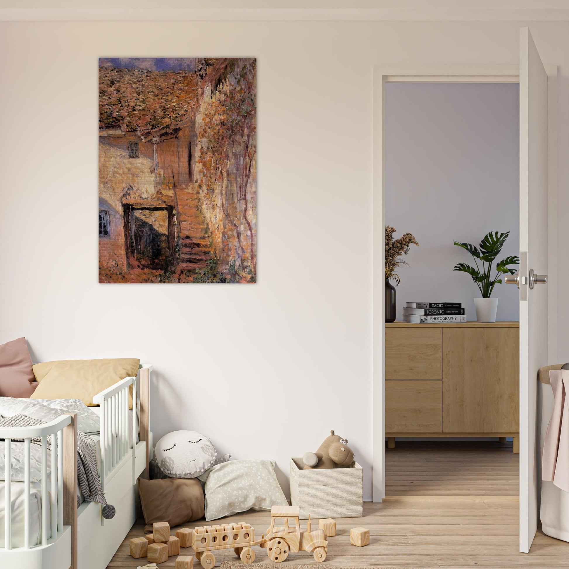 The Steps - claude monet Brushed Aluminum Print - 70x100 cm / 28x40 inches | claude monet Aluminum Print | claude monet Prints