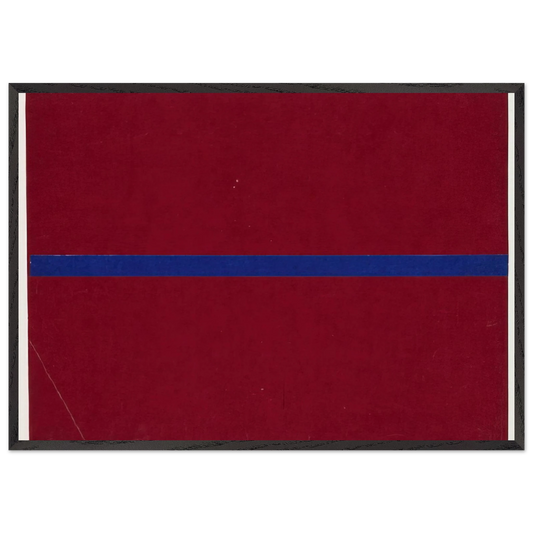 Blue and Red from the series Line Form Color - Ellsworth Kelly 70x100 cm / 28x40 inches Framed Art Print – Black Wooden Frame