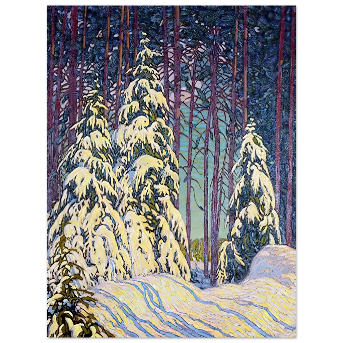 Lawren Harris - Winter Sunrise - 1913  75x100 cm / 30x40inches Fine Art Poster