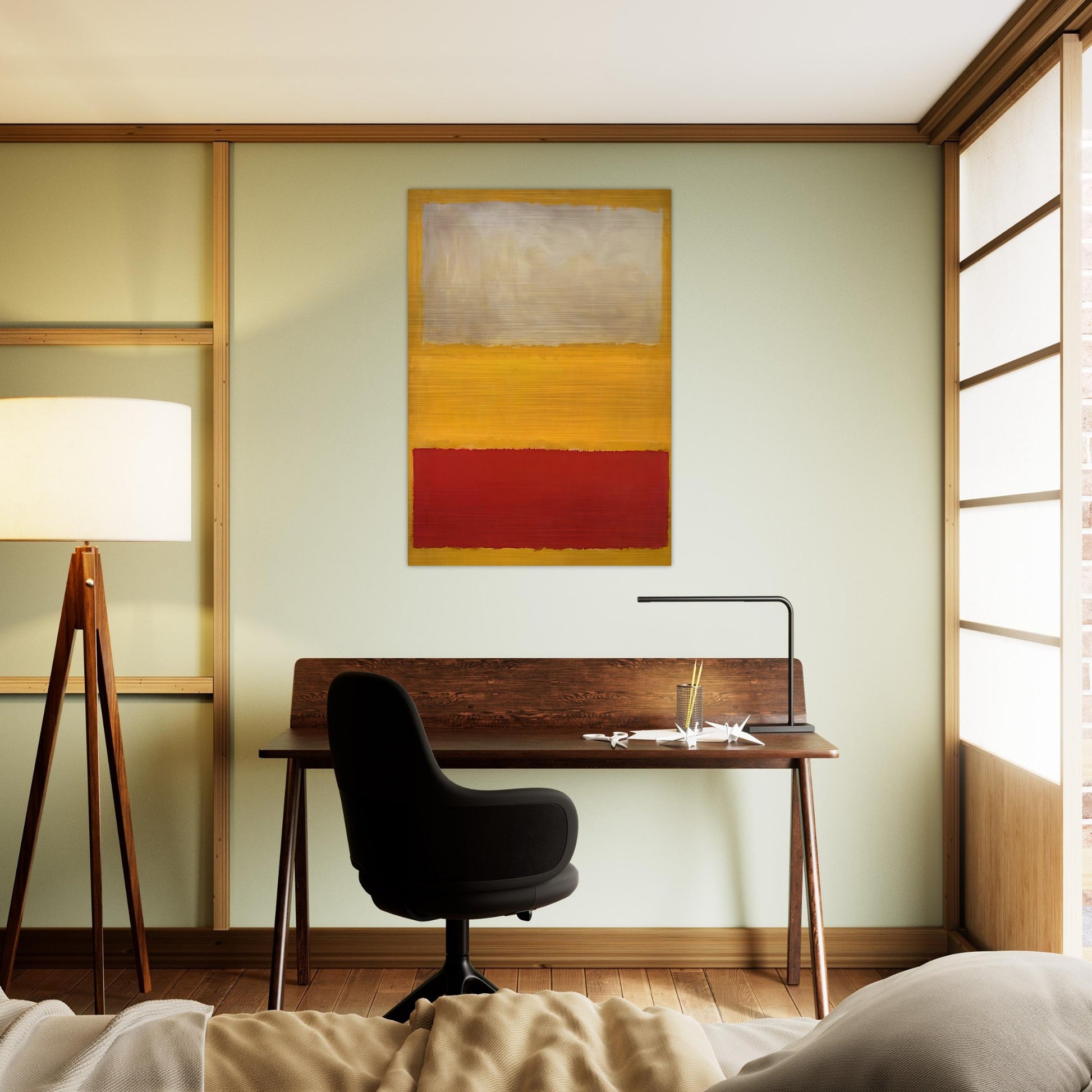 No. 13 White, Red on Yellow - Mark Rothko Brushed Aluminum Print - 70x100 cm / 28x40 inches | Mark Rothko Aluminum Print | Mark Rothko Prints