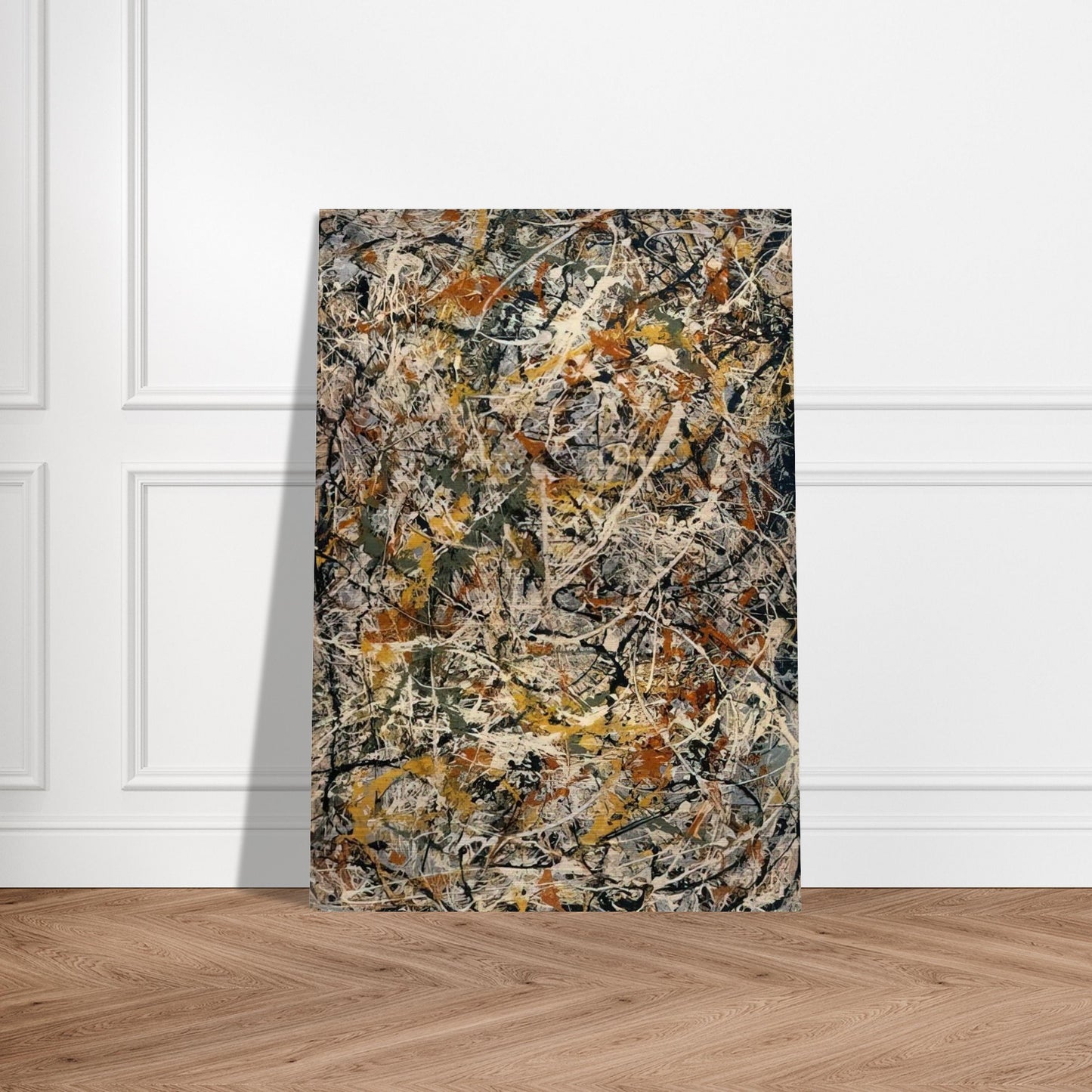 NUMBER 3 1 - Jackson Pollock Brushed Aluminum Print - 70x100 cm / 28x40 inches | Jackson Pollock Aluminum Print | Jackson Pollock Prints