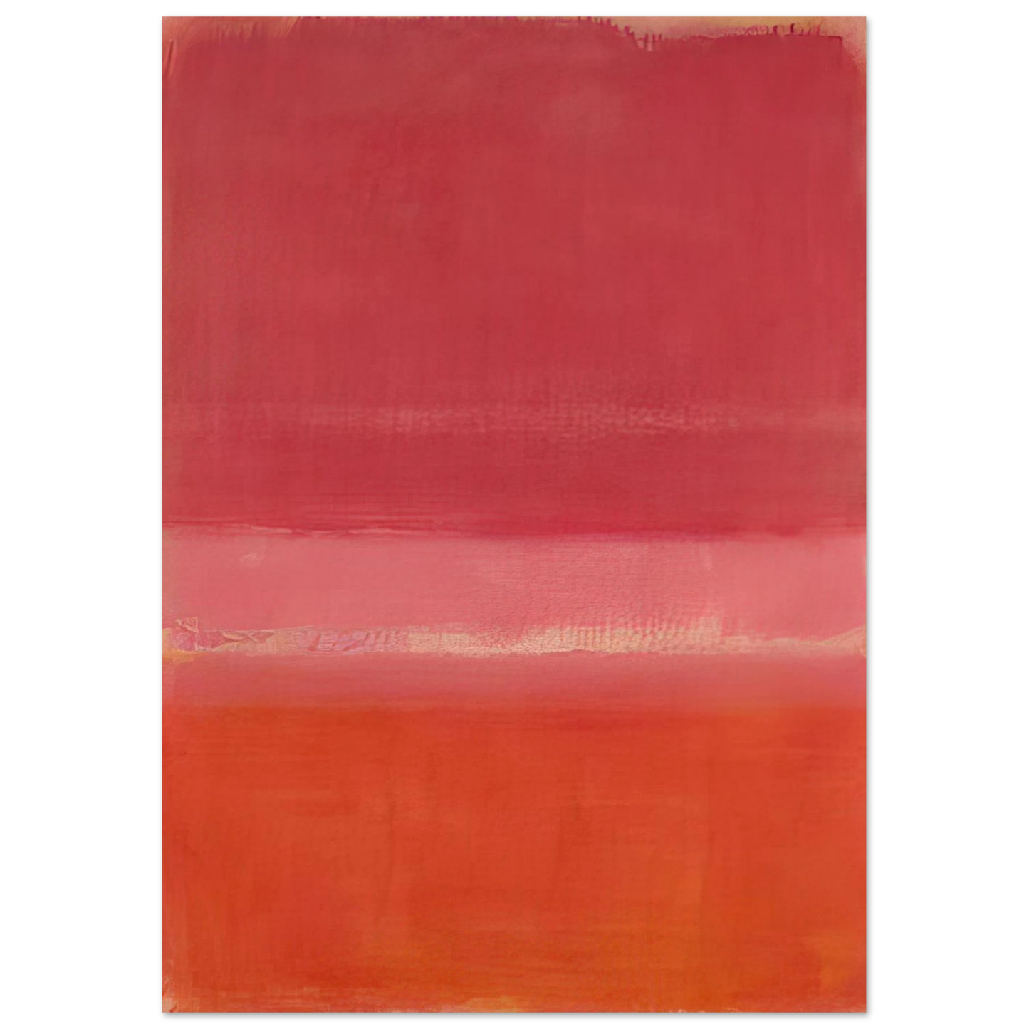 Mark Rothko - Untitled Red - 1956 Wall Art - 30x40 cm / 12x16 inches - Premium Wooden Framed Poster With Fine Art Paper - Black frame