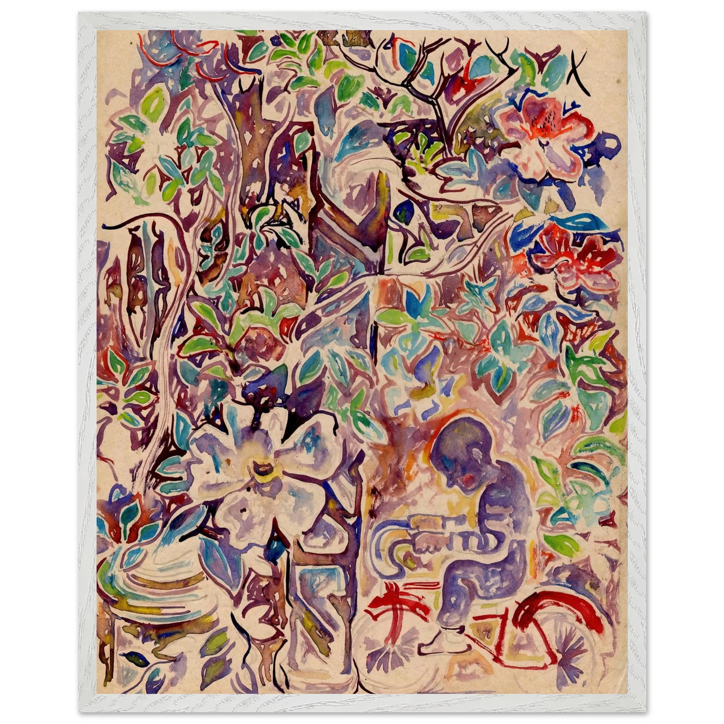 Walter Inglis Anderson - Walter Anderson Wall art - 60x80 cm / 24x32 inches - Premium Wooden Framed Poster With Fine Art Paper-canvas - White frame