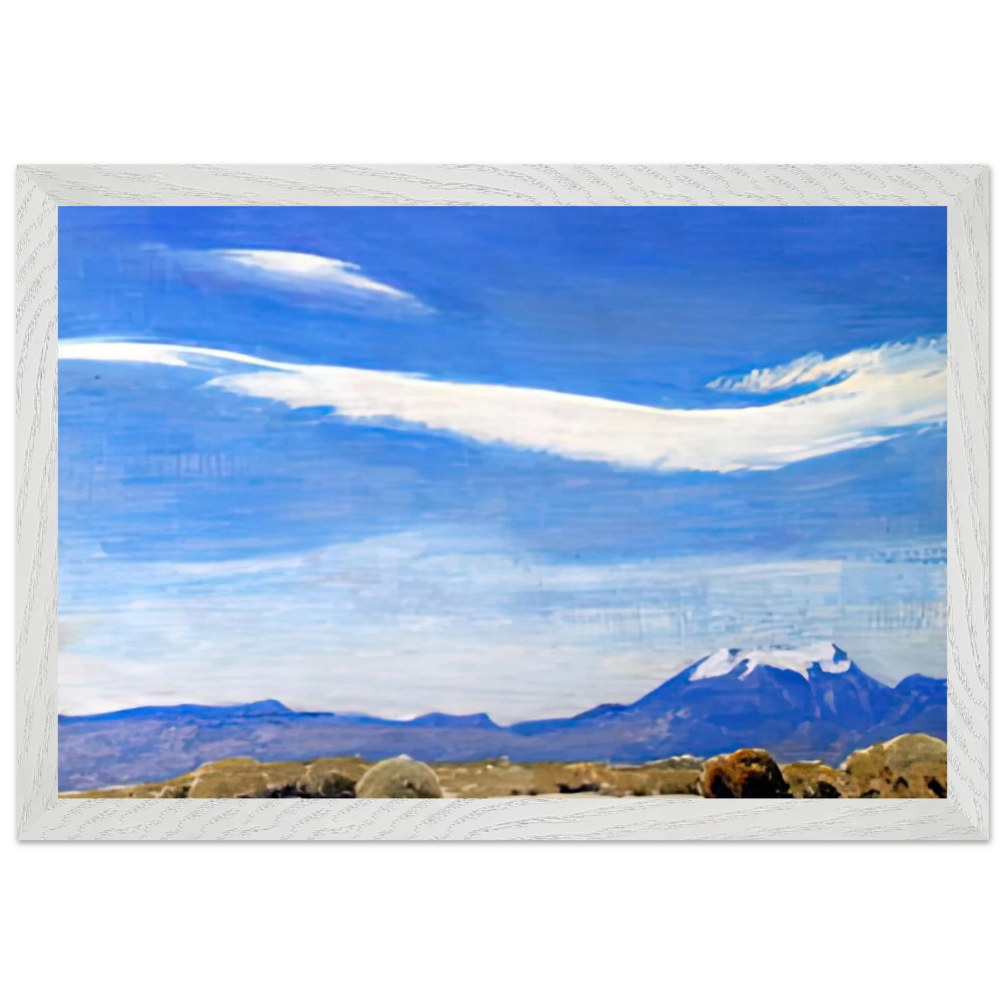 Maynard Dixon - THE CLOUD COACHELLA VALLEY CALIFORNIA 1940 Wall art - 21x29.7 cm / 8x12" - Premium Wooden Framed Poster With Fine Art Paper-canvas - Black frame