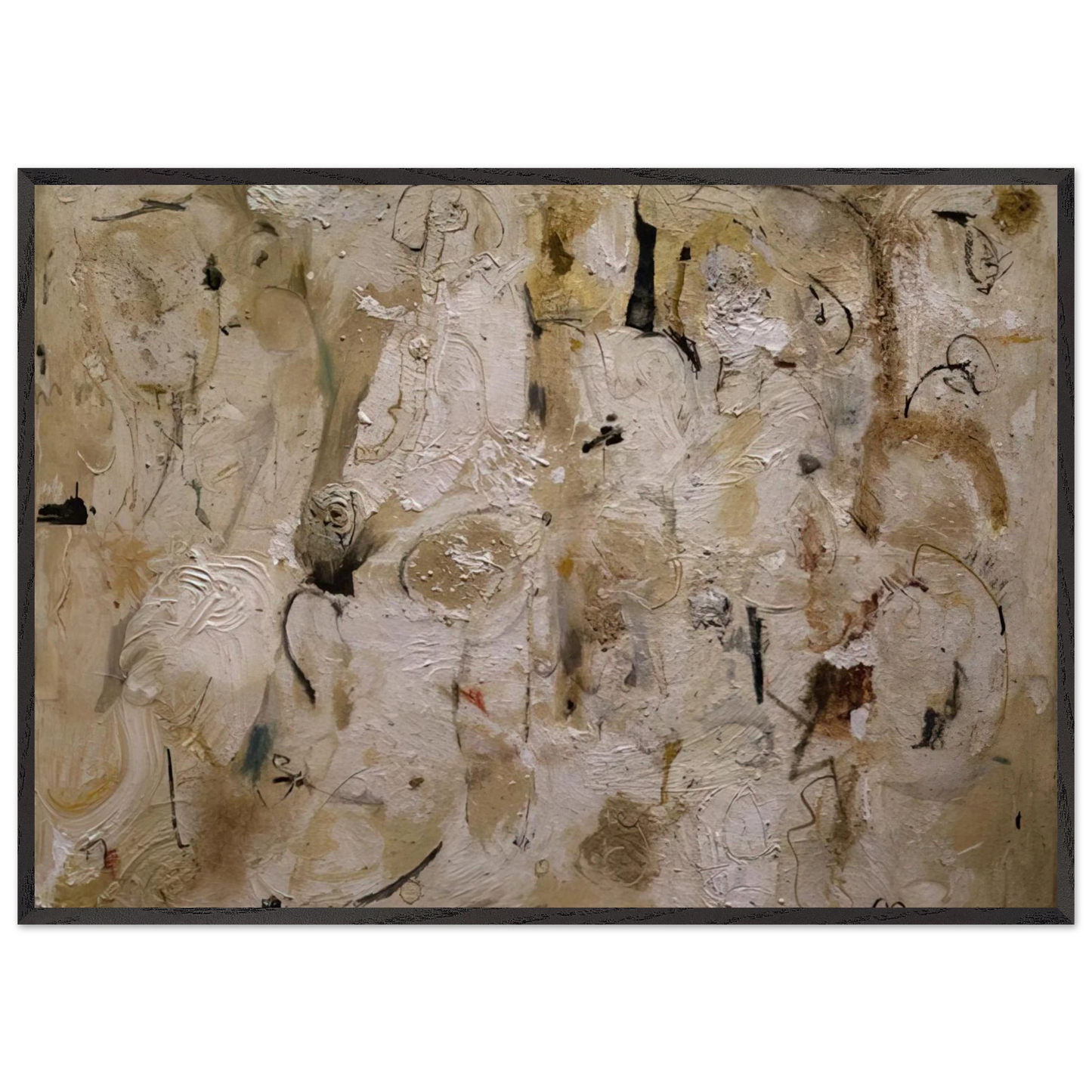 Helen Frankenthaler - Painted on 21st Street - 1951 Wall art - 27x35 cm / 11x14 inches - Premium Wooden Framed Poster With Fine Art Paper-canvas - Wood frame