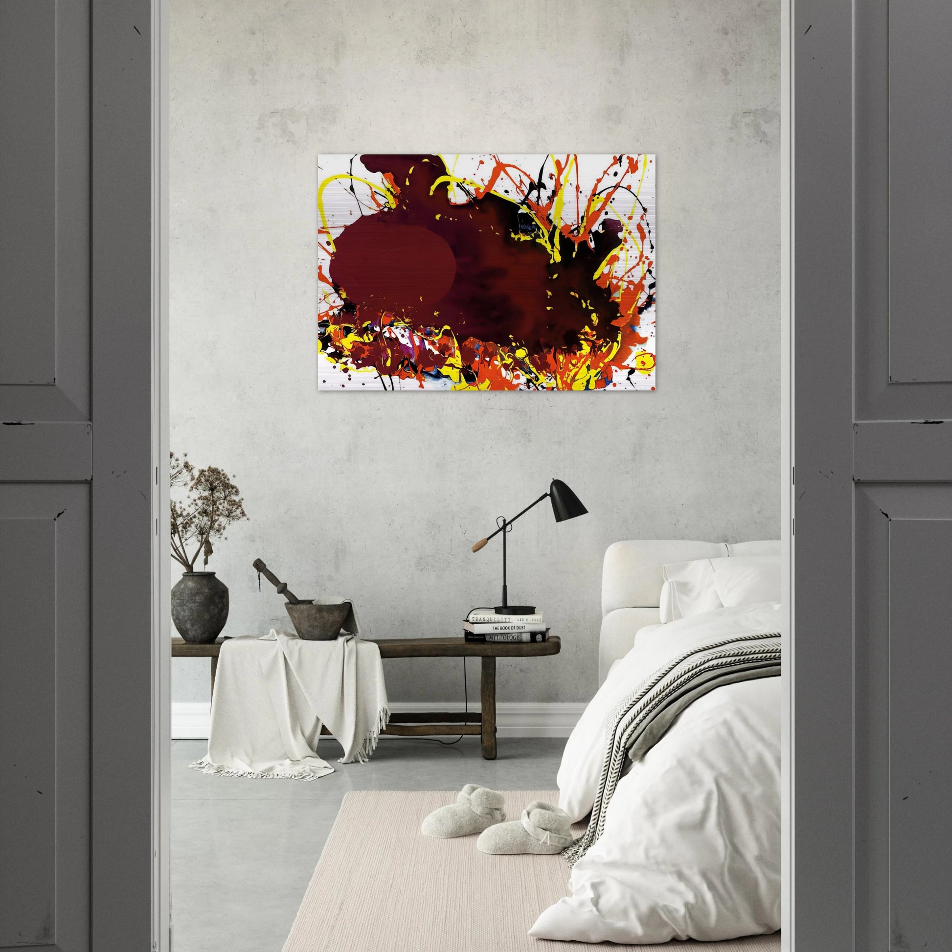 Untitled  SFP94-139  SFF 1809  - Sam Francis Brushed Aluminum Print - 70x100 cm / 28x40 inches | Sam Francis Aluminum Print | Sam Francis Prints